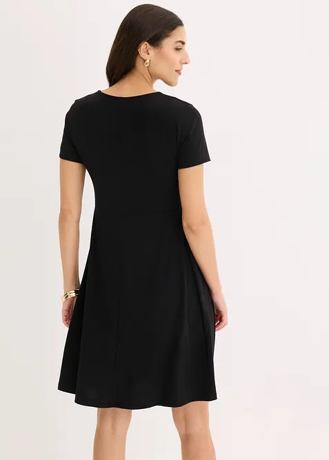 Jerseykleid mit tiefem Ausschnitt, bonprix