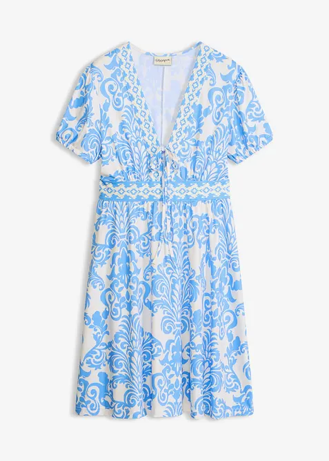 Jerseykleid mit tiefem Ausschnitt, bonprix