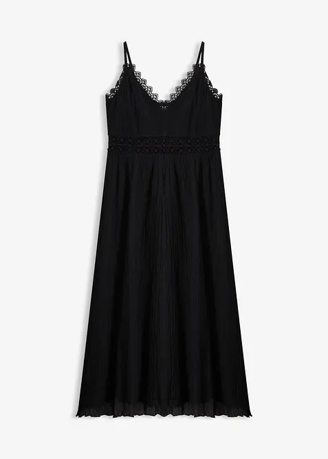 Midikleid mit Spitzeneinsatz, bonprix