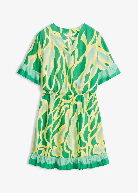 Chiffonkleid mit R&uuml;schen, bonprix