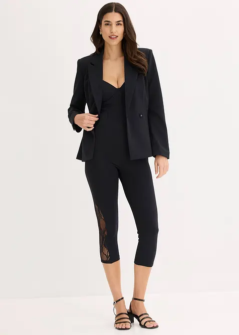 Legging corsaire &agrave; dentelle, bonprix