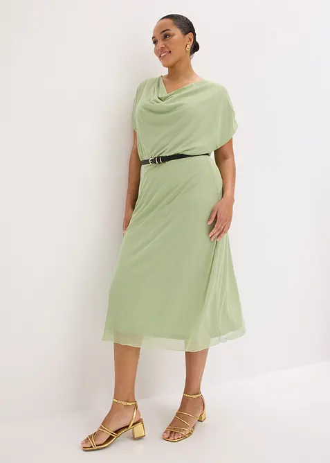 Jerseykleid aus softem Mesh, bonprix