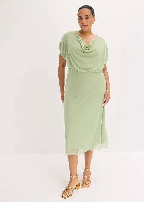 Jerseykleid aus softem Mesh, bonprix