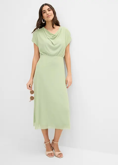 Jerseykleid aus softem Mesh, bonprix