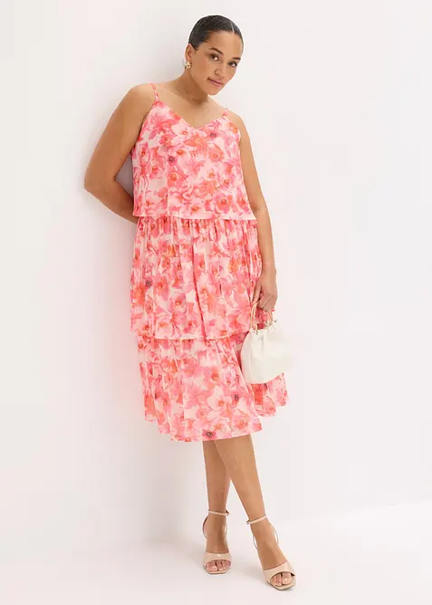 Robe midi en mesh doux, bonprix