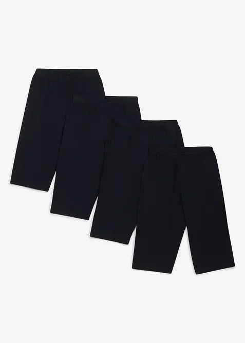Radlerhose aus elastischem Bio-Baumwoll-Mix (4er Pack), bonprix
