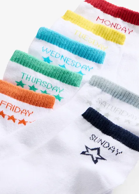 Kurzsocken mit Bio-Baumwolle (7er Pack), bonprix