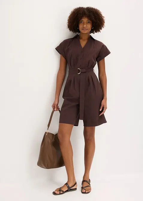 Combishort avec ceinture &agrave; nouer, bonprix