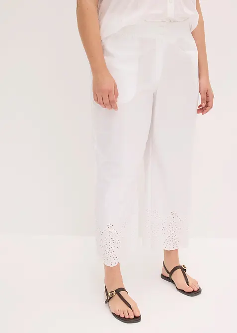 Pantalon large 100% coton, bonprix