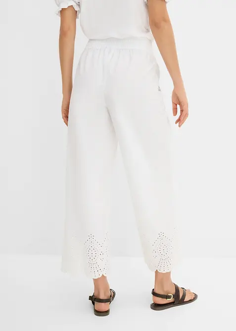Pantalon large 100% coton, bonprix