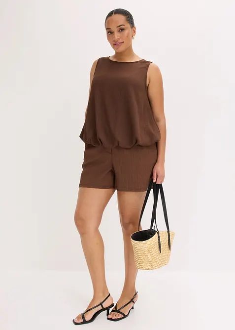 Chino-Shorts aus strukturiertem Cr&ecirc;pe, bonprix