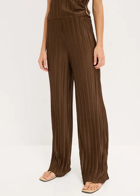 Pantalon palazzo pliss&eacute;, bonprix