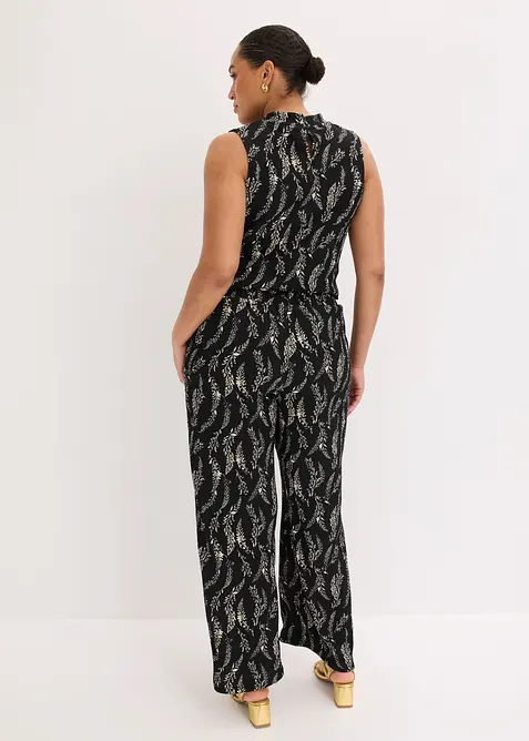 Jersey-Top und Hose (2-tlg.Set) aus strukturiertem Cr&ecirc;pe, bonprix