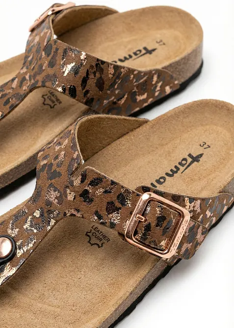 Mules entredoigts l&eacute;opard Tamaris, Tamaris