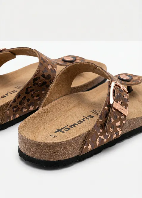 Mules entredoigts l&eacute;opard Tamaris, Tamaris