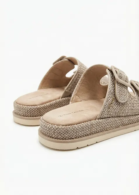 Mules &agrave; plateforme Tom Tailor effet crochet, Tom Tailor