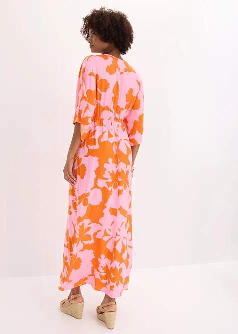 Robe longue en satin fluide, bonprix