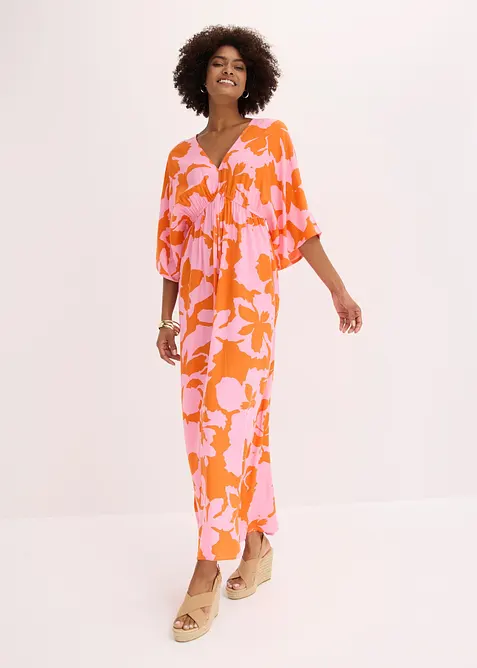 Robe longue en satin fluide, bonprix