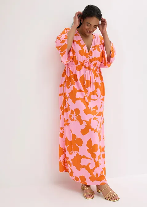 Robe longue en satin fluide, bonprix