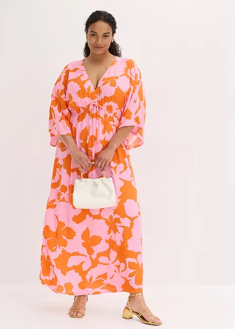 Robe longue en satin fluide, bonprix