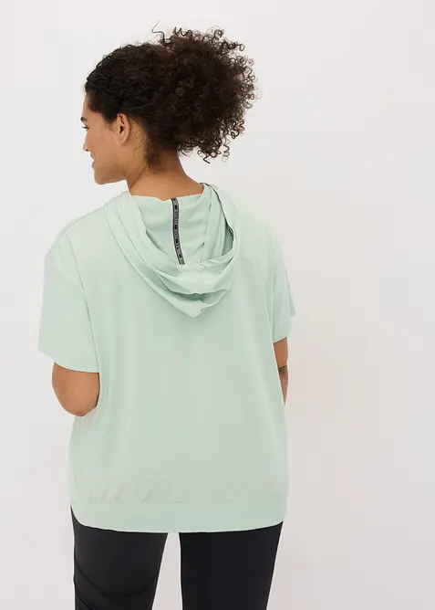 Oversized Sport-Shirt mit Kapuze, schnelltrocknend, bonprix