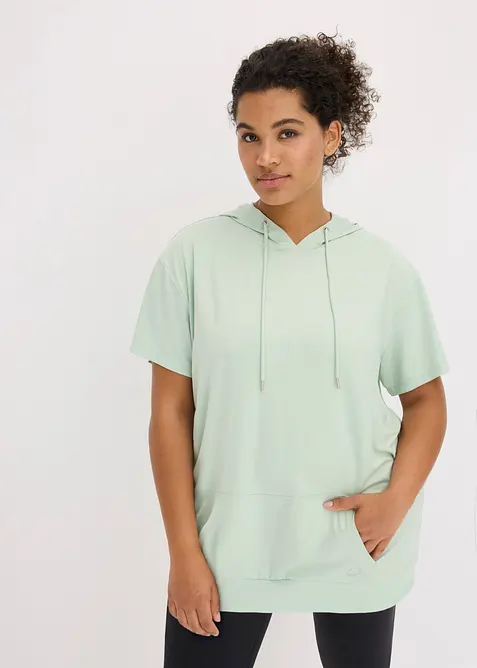 Oversized Sport-Shirt mit Kapuze, schnelltrocknend, bonprix