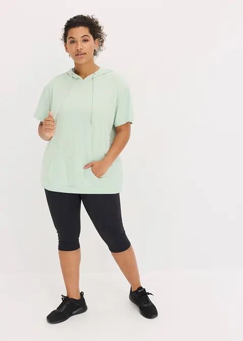 Oversized Sport-Shirt mit Kapuze, schnelltrocknend, bonprix