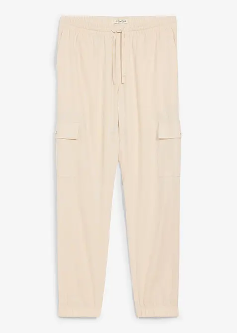 Cargo-Joggpants aus k&uuml;hlendem Leinen-Mix, bonprix