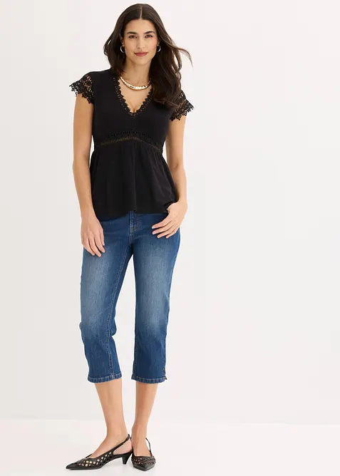 Shirt mit Spitze, bonprix