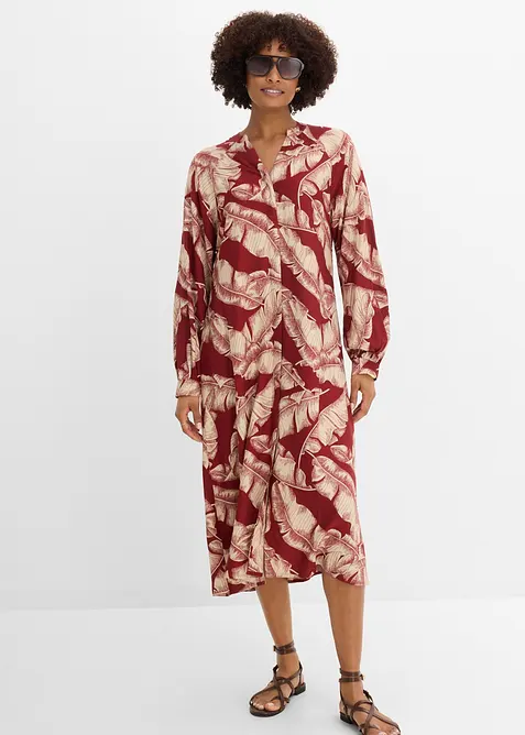 Kaftan-Kleid aus flie&szlig;ender Viskose, bonprix