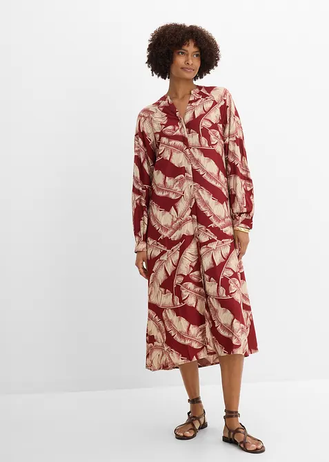 Kaftan-Kleid aus flie&szlig;ender Viskose, bonprix
