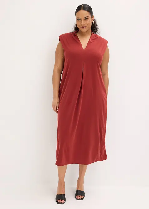 Jerseykleid aus Viskose-Mix mit Schulterpolster, bonprix