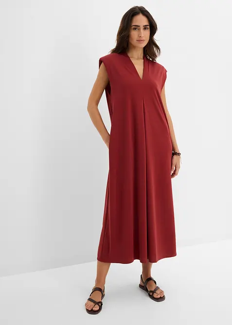 Jerseykleid aus Viskose-Mix mit Schulterpolster, bonprix