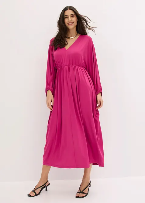 Midikleid mit tiefem Ausschnitt, bonprix