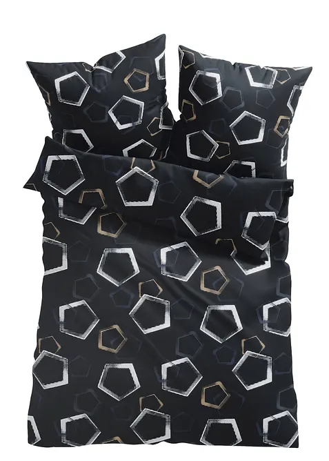 Parure de lit en coton m&eacute;lang&eacute;, bonprix