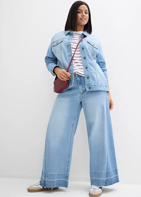 Veste en jean extensible, basique, bonprix