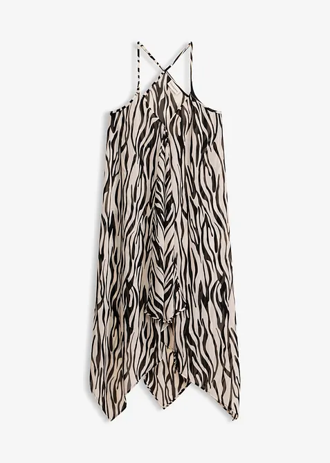 Transparentes Strand Maxikleid aus leichtem Chiffon, bonprix