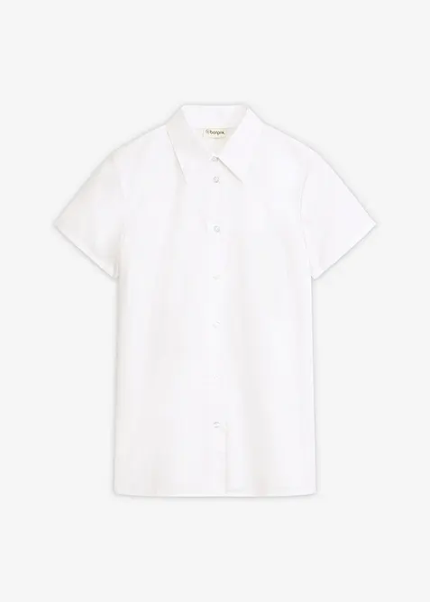 Chemisier manches courtes en popeline, bonprix