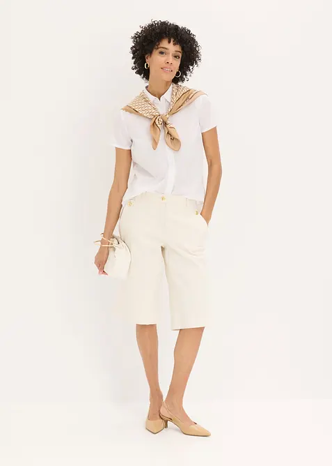 Chemisier manches courtes en popeline, bonprix