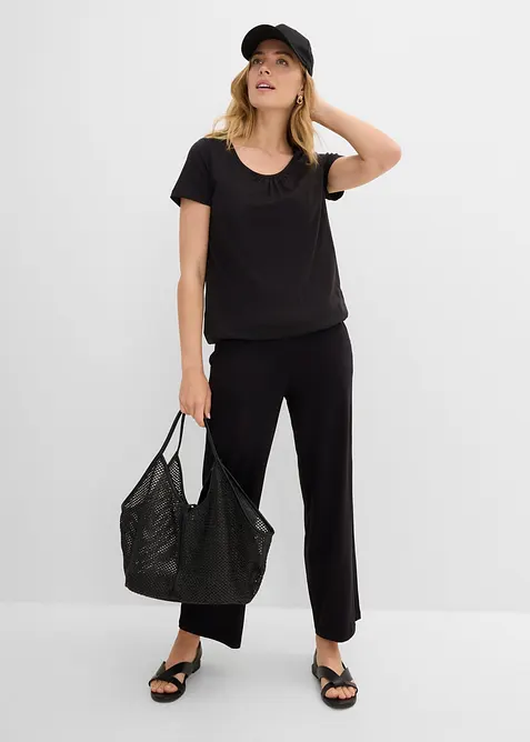 Shirt aus reiner Baumwolle, Kurzarm, bonprix