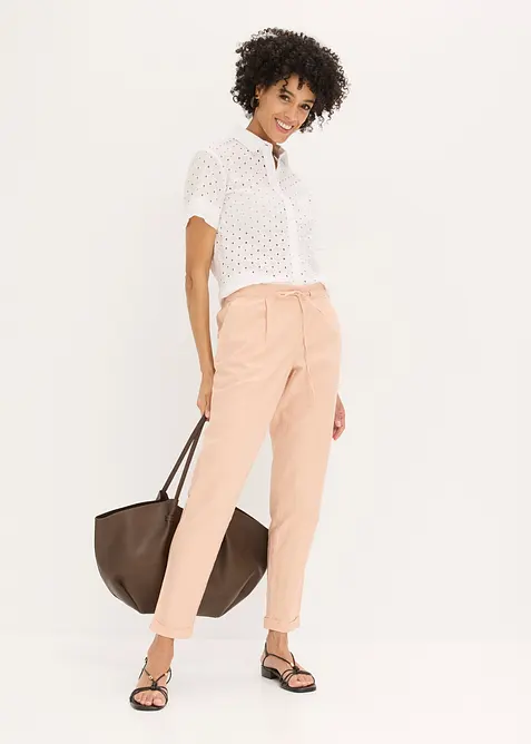 Pantalon en lin m&eacute;lang&eacute;, bonprix