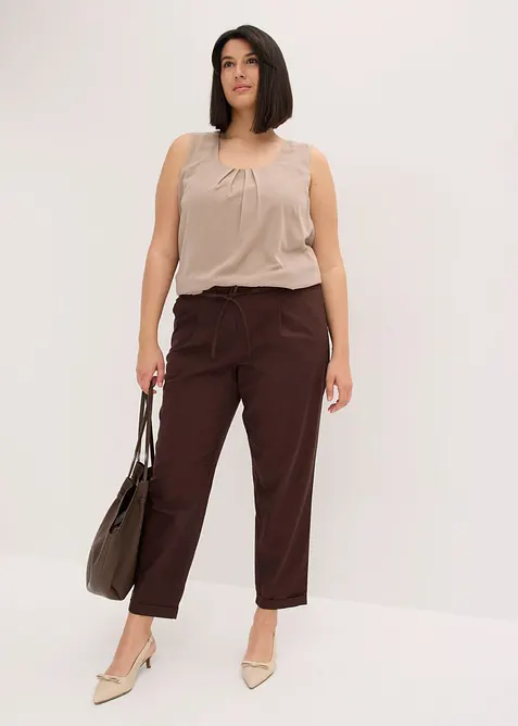 Pantalon en lin m&eacute;lang&eacute;, bonprix