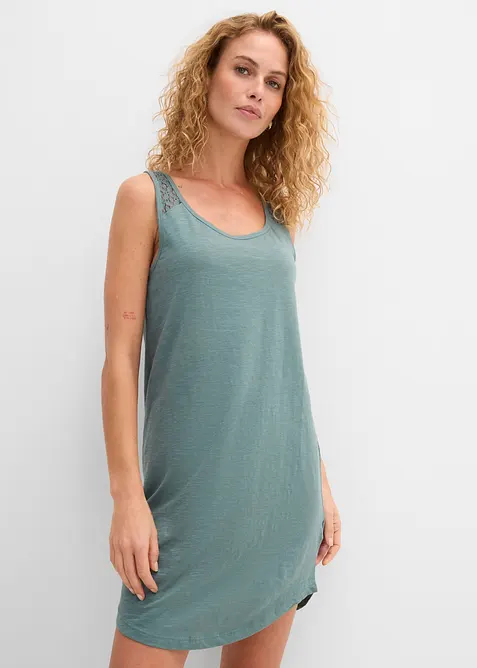 Shirtkleid aus Baumwolle mit Spitze, bonprix