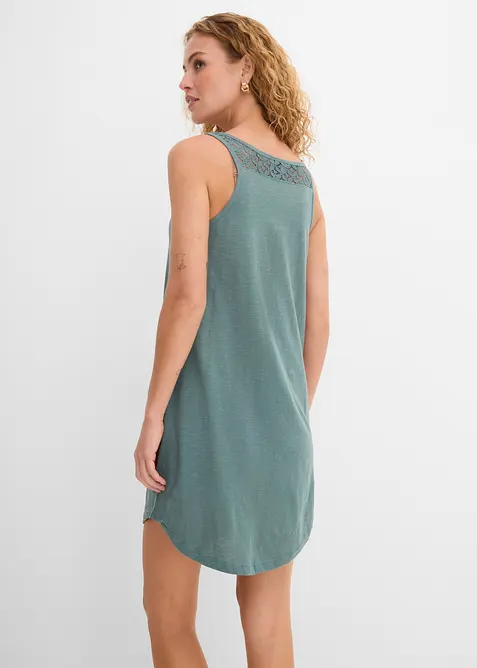 Shirtkleid aus Baumwolle mit Spitze, bonprix