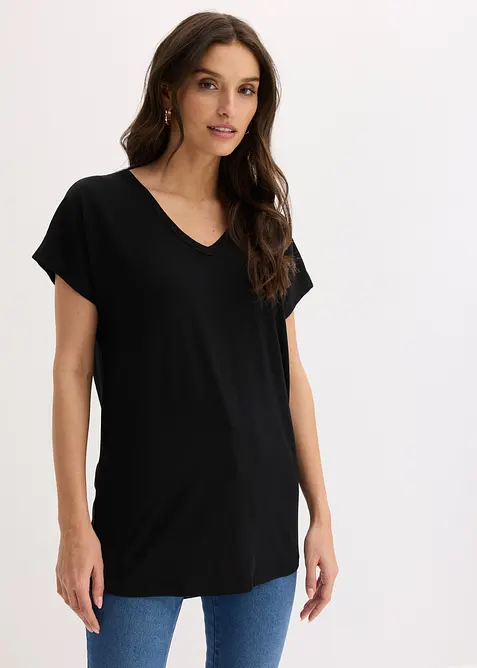 T-shirt en viscose m&eacute;lang&eacute;e, bonprix