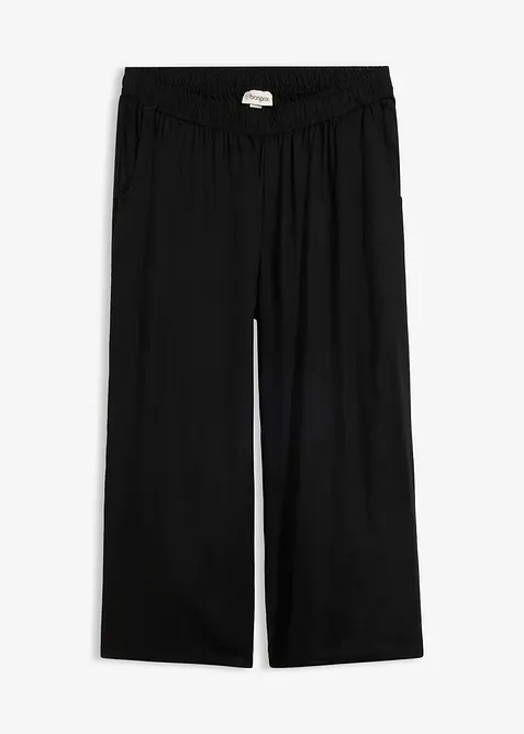 Pantalon 3/4 en viscose avec taille &eacute;lastiqu&eacute;e, bonprix