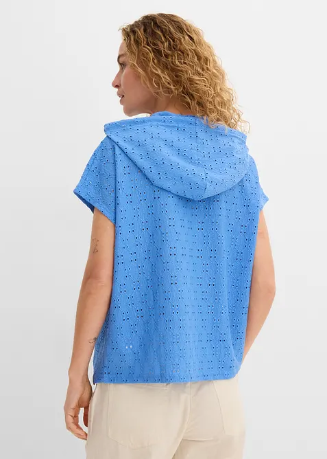 T-shirt col Henley &agrave; capuche, bonprix