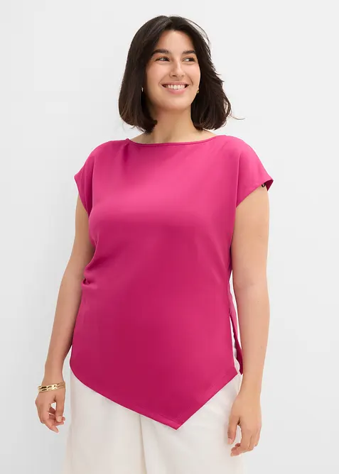 Top asym&eacute;trique en mati&egrave;re n&eacute;opr&egrave;ne, bonprix