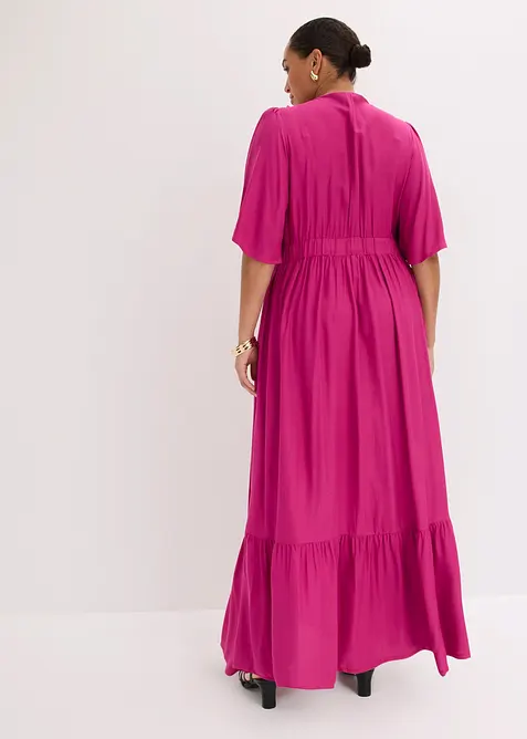 Maxi-Stufenkleid aus flie&szlig;ender Viskose, bonprix