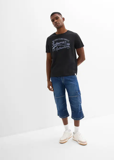 Regular Fit 3/4 Cargojeans, Straight, bonprix